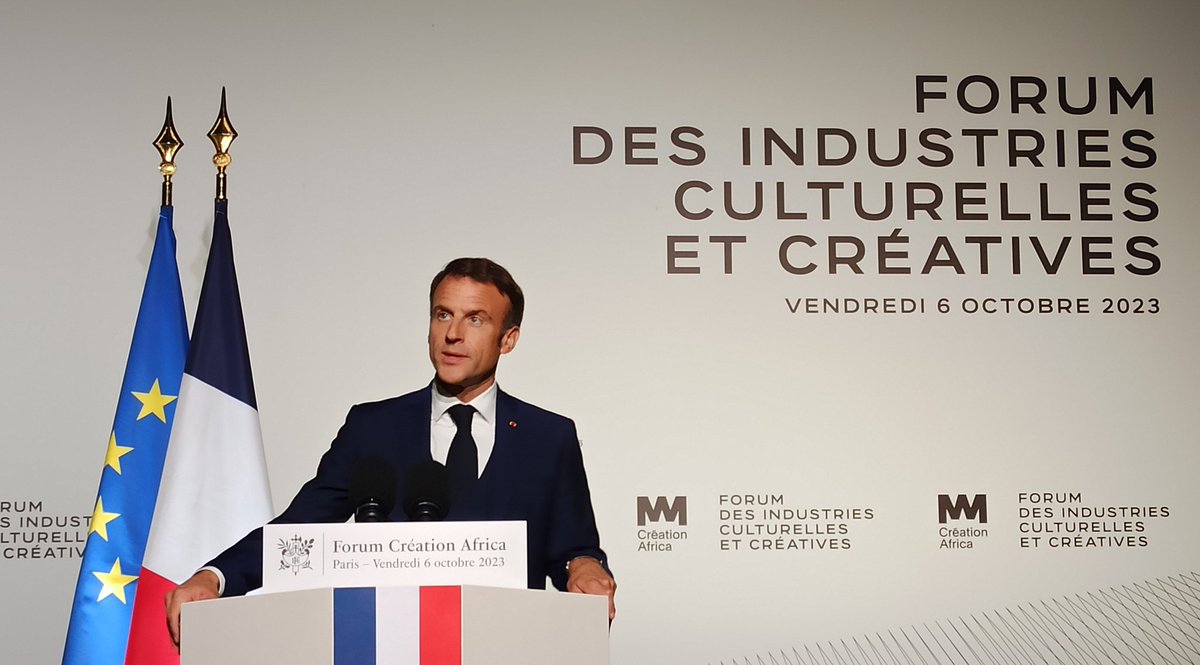 YannLorvo's tweet photo. #CreationAfrica à @gaitelyrique 🇨🇵 et @CentrePompidou avec @EmmanuelMacron pour une rencontre avec les créateurs et les entrepreneurs africains des industries culturelles et créatives. La délégation du 🇨🇲 était à l'honneur avec @IFCameroun et @FRauCameroun https://t.co/LaLGZu9Y9B