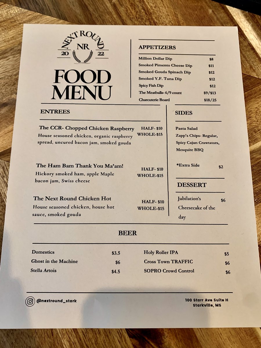 nextround_stark's tweet photo. It’s a beautiful day to get your weekend started at Next Round! #ComeFlightWithUs
BRONCO WKND SPECIALS
🥃 Maker’s Mark Wood Finishing Series
🍽️ The Chopped Chicken Raspberry
🍽️ The Ham Bam Thank You Ma’am
🍽️ The Next Round Chicken Hot
☀️ The Patio at Next Round
#NextRoundStark https://t.co/gjaNbSegMr