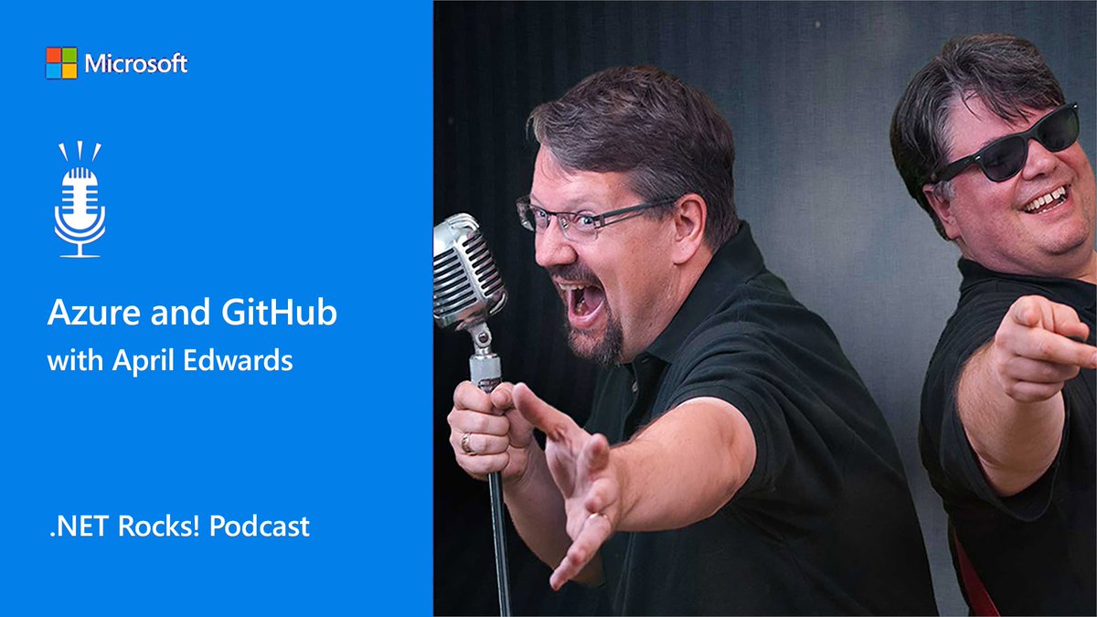 dotnet's tweet image. Azure and GitHub - better together.

#dotNETRocks chats with @TheAprilEdwards about how Azure and #GitHub work well together, #AzureDevOps and GitHub Actions on the CI/CD pipeline side, and how other services can interact. 🦻 msft.it/60139mo2Z