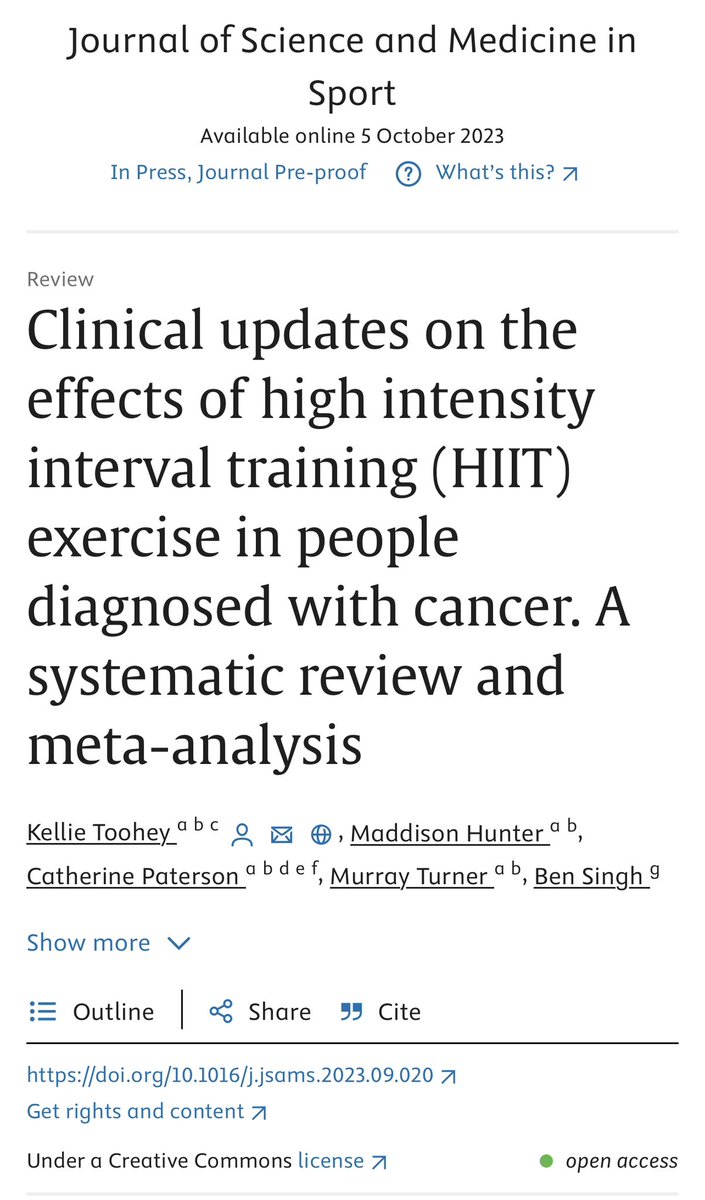 Kellie Toohey (PhD) 🇦🇺 (@kellietoohey) on Twitter photo ⭐️⭐️ Excited to let you know that this pre-print is available online for our latest publication <a href="/_JSAMS/">JSAMS</a>
Link: protect-au.mimecast.com/s/aR1KCp8ANwu5…
Thank you to the team <a href="/BenSinghPhD/">Ben Singh PhD</a> <a href="/mshunter287/">Maddy Hunter</a> @ProfCancerCare Murray Turner @SCUonline <a href="/UniCanberra/">University of Canberra</a> <a href="/PACES_UC/">Cancer Recovery at UC</a> ⭐️⭐️ Excited to let you know that this pre-print is available online for our latest publication <a href="/_JSAMS/">JSAMS</a>
Link: protect-au.mimecast.com/s/aR1KCp8ANwu5…
Thank you to the team <a href="/BenSinghPhD/">Ben Singh PhD</a> <a href="/mshunter287/">Maddy Hunter</a> @ProfCancerCare Murray Turner @SCUonline <a href="/UniCanberra/">University of Canberra</a> <a href="/PACES_UC/">Cancer Recovery at UC</a>