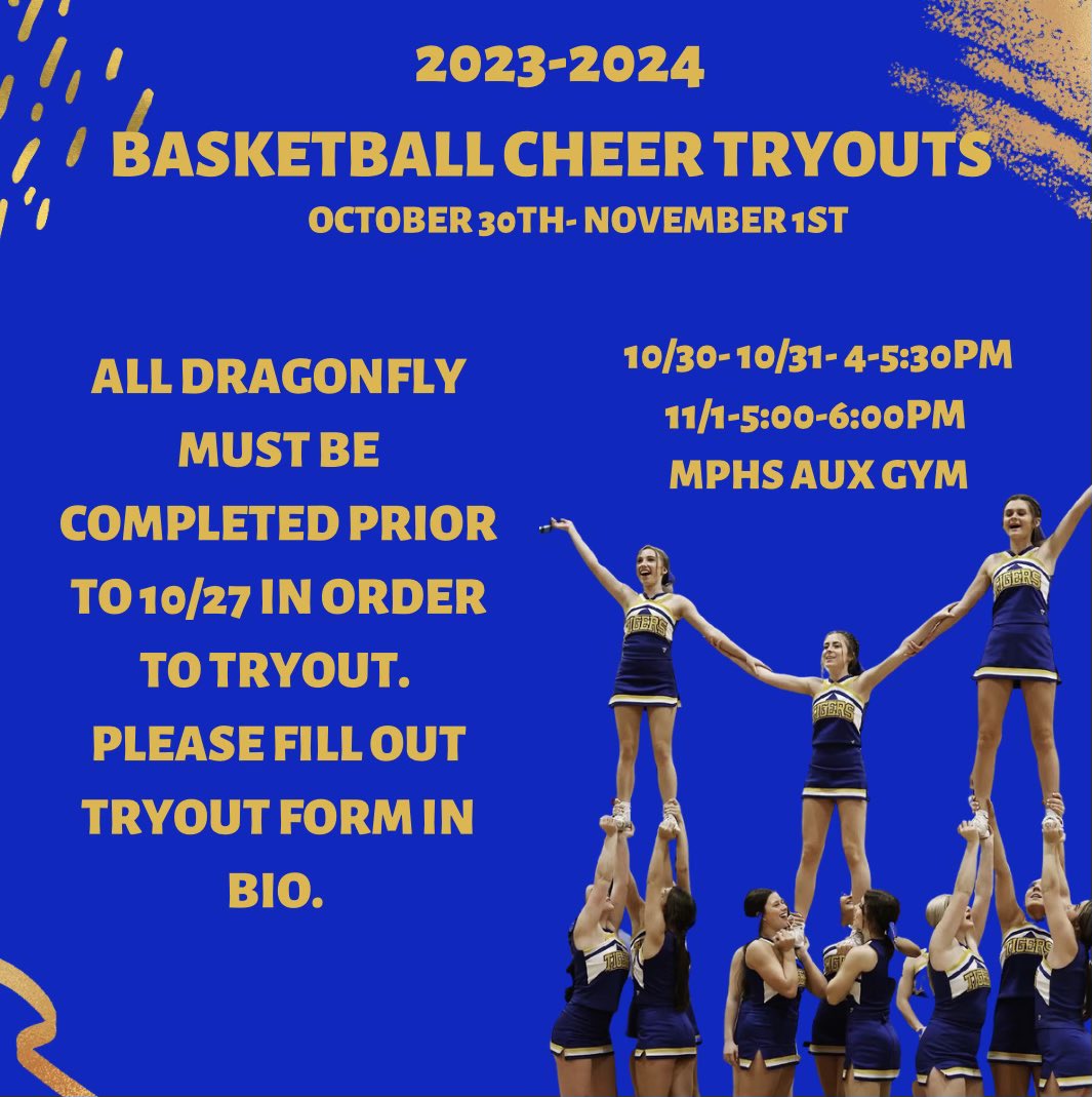🏀 season is quickly approaching! We are excited to announce our 2023-2024 basketball season tryout dates!!! Please fill out the tryout form through the link in our bio and complete dragonfly ASAP! We look forward to seeing you there!