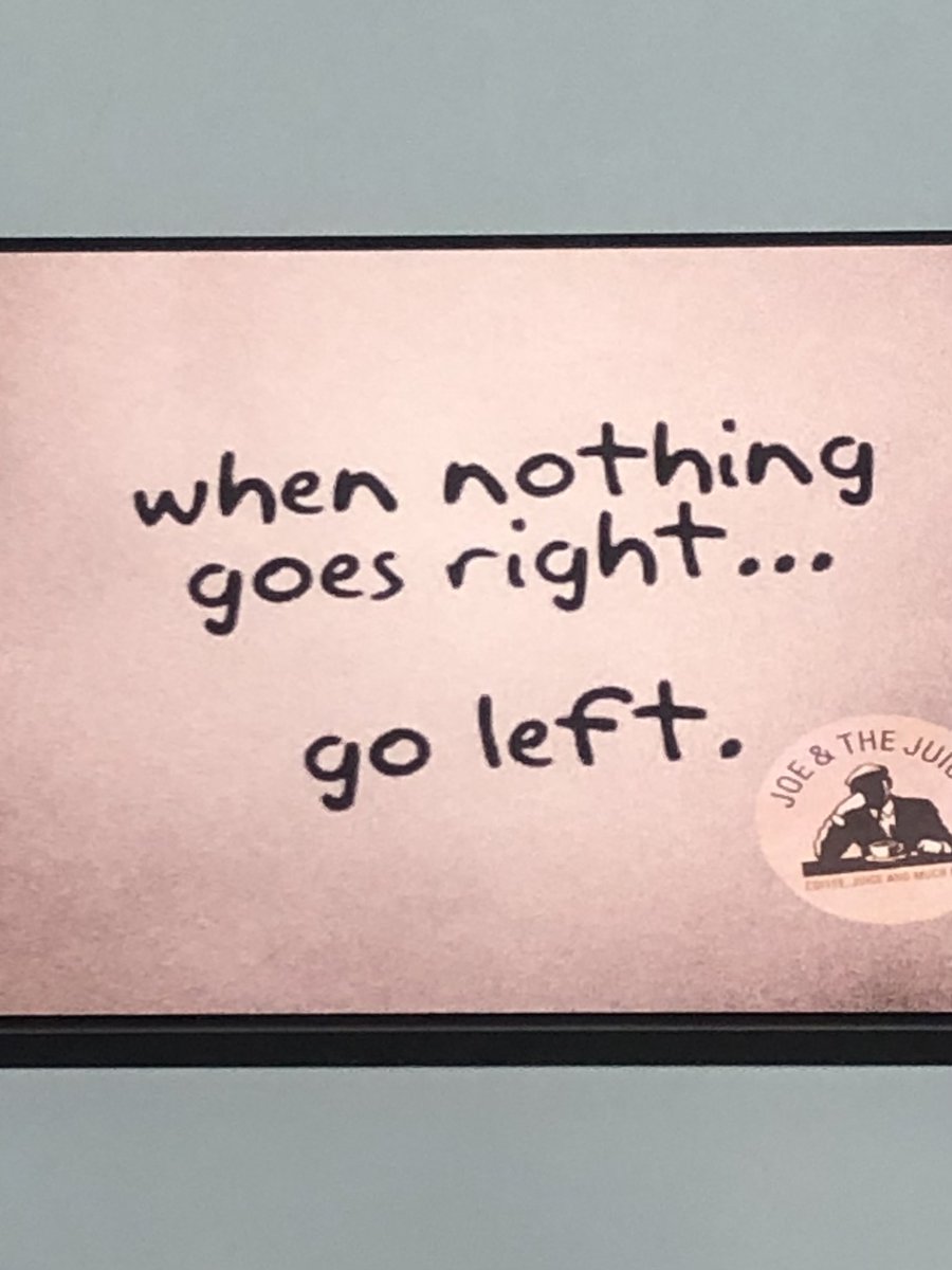 Jane_Arthur_'s tweet image. Saw this in a cafe in Miami Beach ⬅️ #changedirection