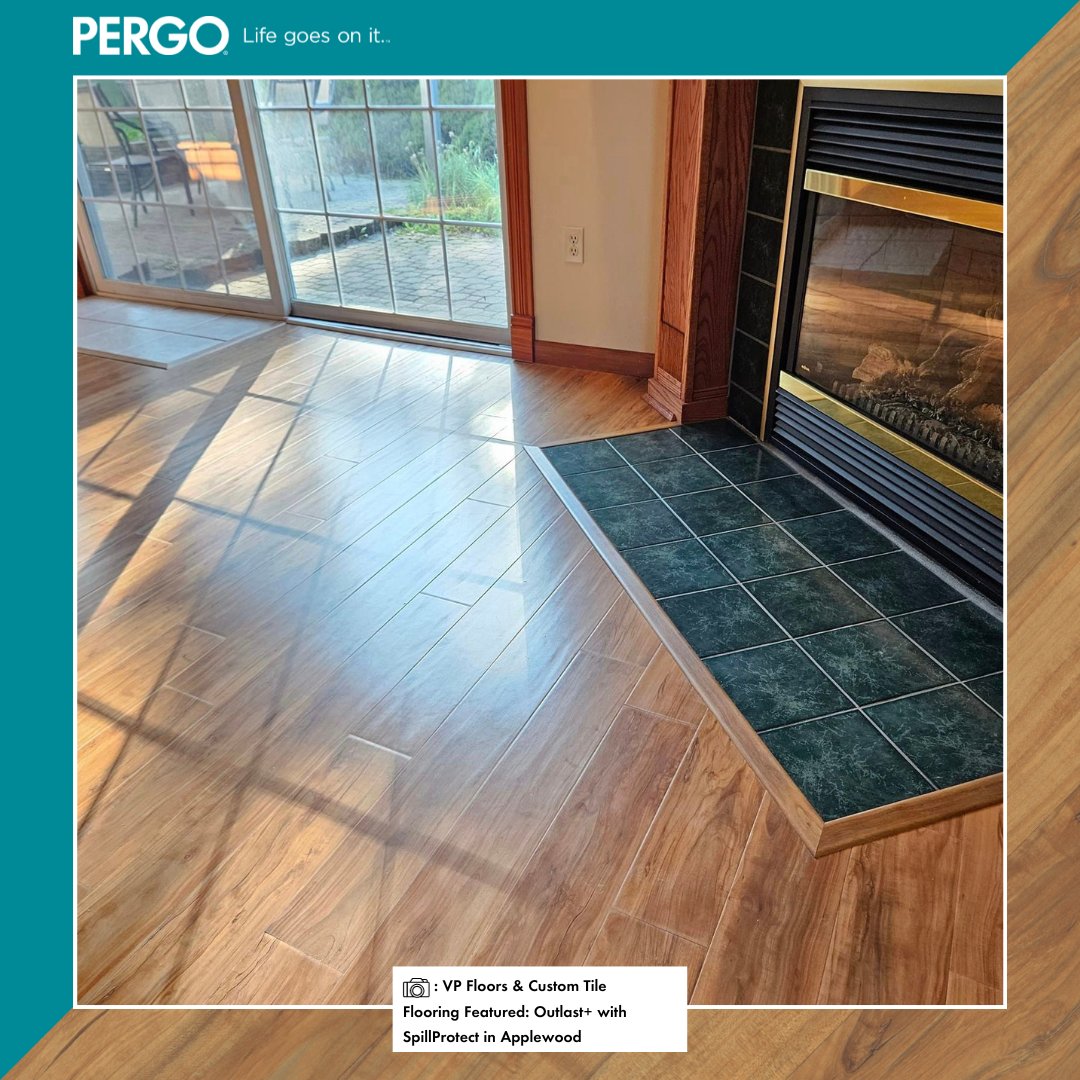 pergo's tweet image. We love how perfectly #Outlast+ fits in this space, almost as if it was always there! VP Floors &amp;amp; Custom Tile did a beautiful job on this installation.

💻: bit.ly/3RLHv46

#Pergo #waterproof #transformation #newfloors #livingroom #homedesign #homedecor