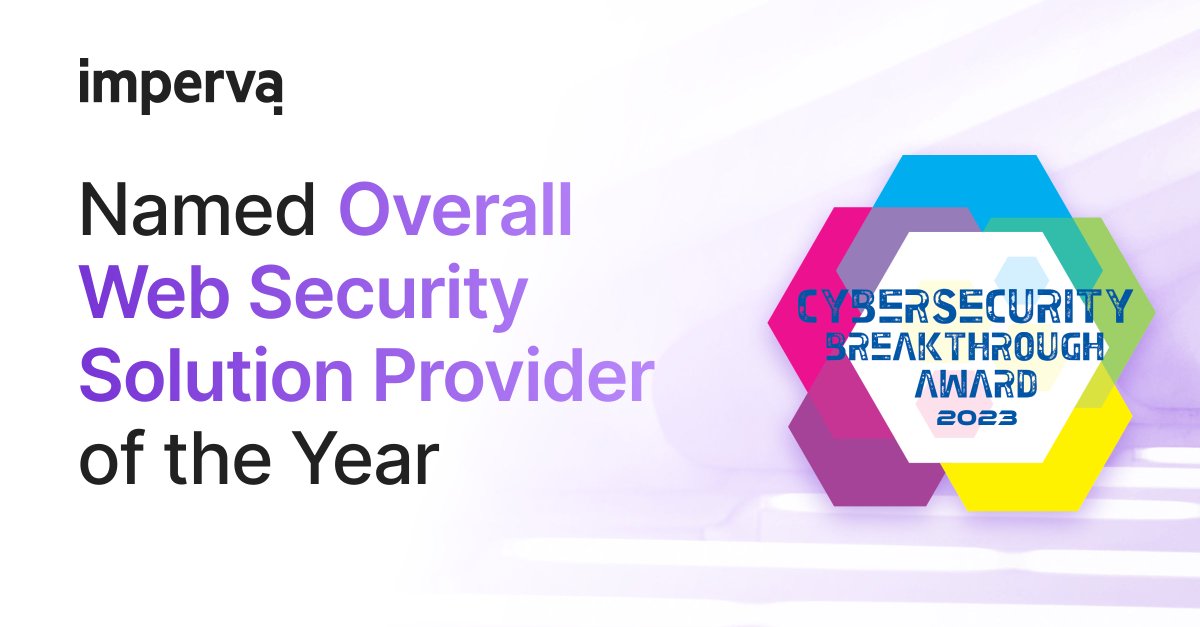 Pam Murphy (@pammurphyintech) on Twitter photo For a second year, <a href="/InfoSec_Awards/">CyberSecurityAwards</a> has recognized <a href="/Imperva/">Imperva, a Thales company</a> for excellence in web security. This award is a testament to our continued commitment to innovation and delivering exceptional solutions to our customers. bit.ly/46wVjnD For a second year, <a href="/InfoSec_Awards/">CyberSecurityAwards</a> has recognized <a href="/Imperva/">Imperva, a Thales company</a> for excellence in web security. This award is a testament to our continued commitment to innovation and delivering exceptional solutions to our customers. bit.ly/46wVjnD