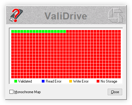 SGgrc's tweet image. “ValiDrive”
New GRC Windows utility to quickly spot-check any USB mass storage drive for deliberate sizing fraud and errors:
grc.com/validrive.htm
Over the next day I'll be fleshing out its description page. But the Windows App is ready for the world now! 👍
