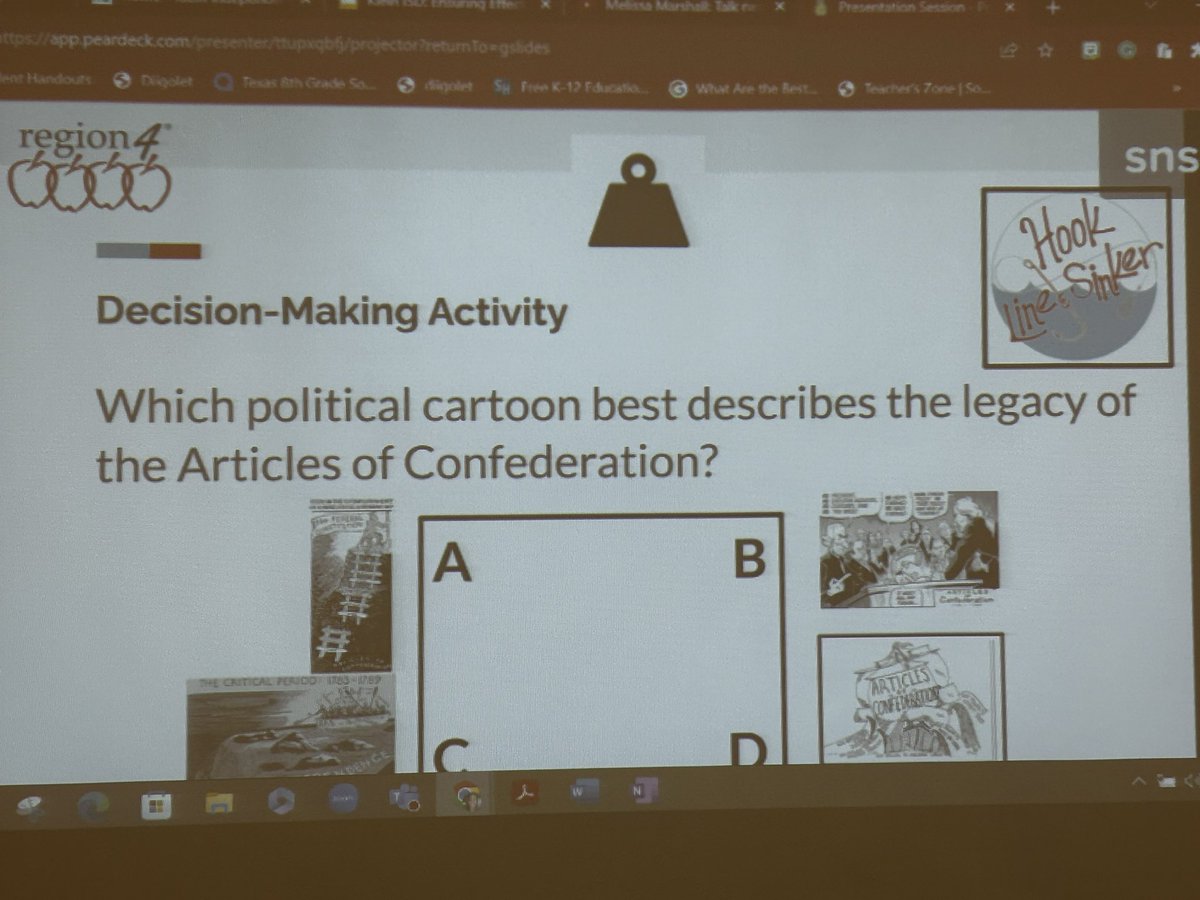 I did a deep dive on Wednesday w/2 campuses of middle school social studies Ts from @KleinSocStudies. Using the Living the Learning model, they experienced, discussed the pedagogy behind, and planned for the implementation of the Hook-Line-Sinker instructional delivery model!