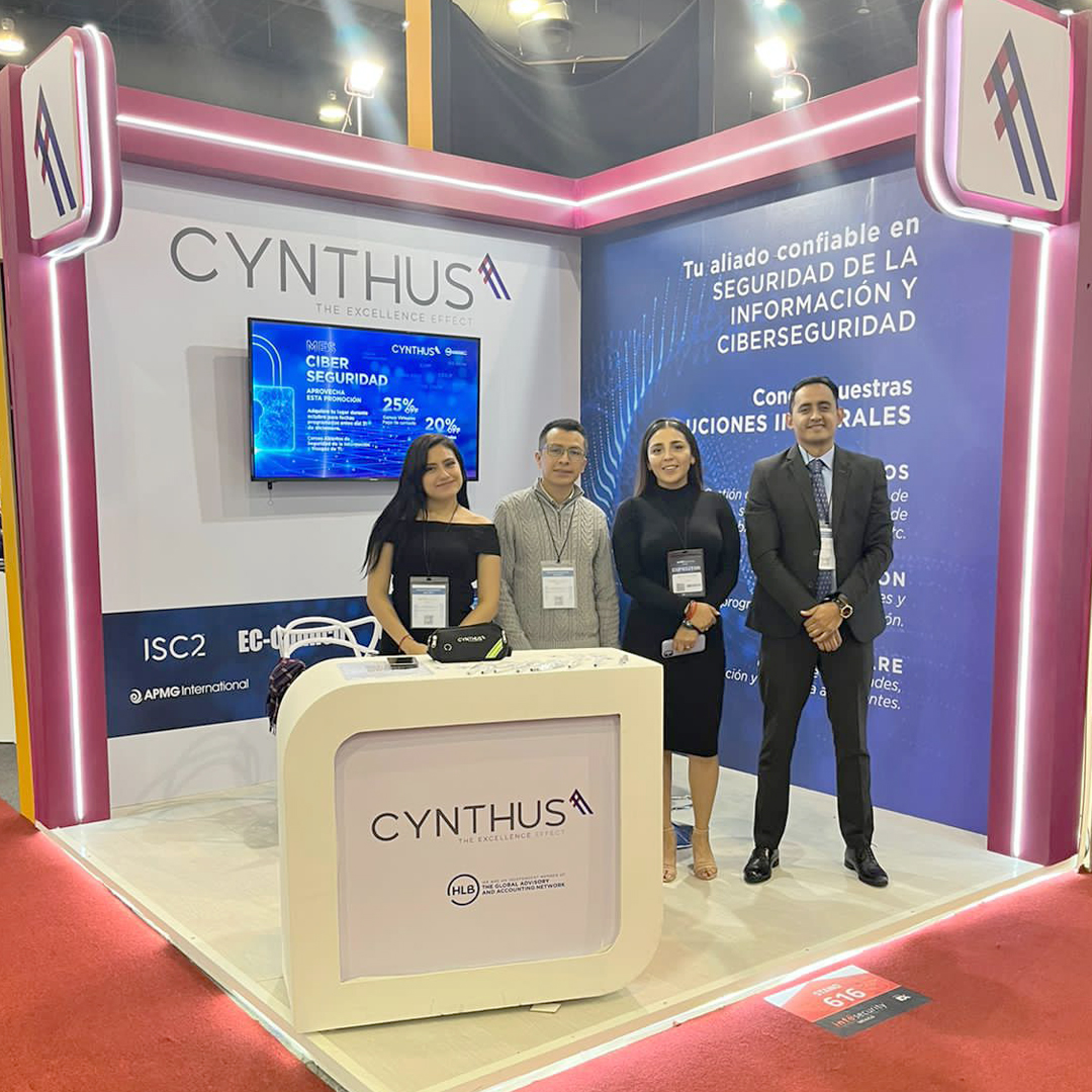 GrupoCynthus's tweet image. 📸Resumen en #Fotos de nuestra participación en #Infosecurity2023. Como líderes de la industria nos sentimos orgullosos(as) de poder contribuir con soluciones innovadoras en el sector de la #ciberseguridad y Seguridad de la Información de nuestra región. ¡Grupo Cynthus presente!