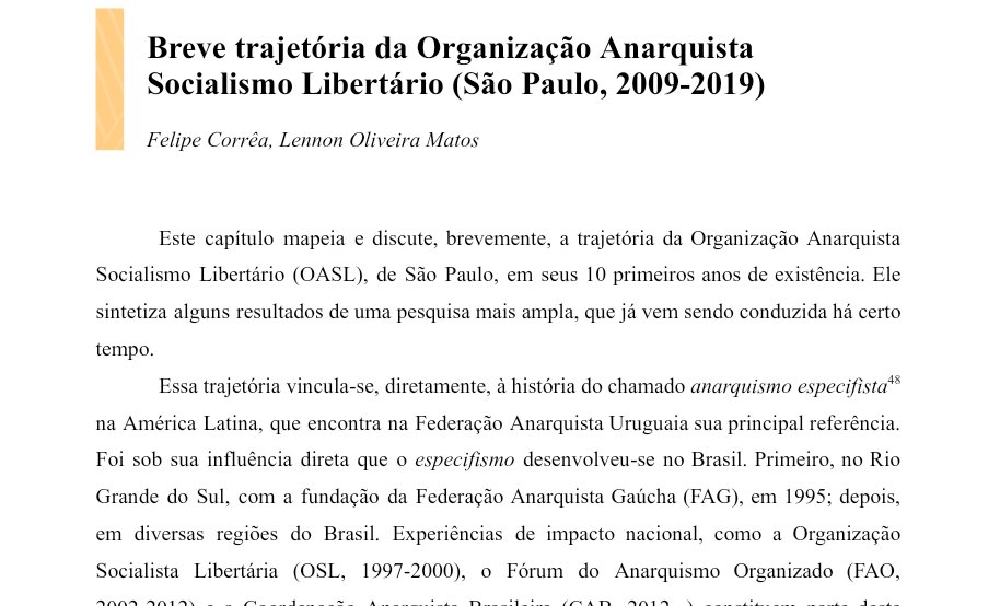 Organização Anarquista Socialismo Libertário tweet media
