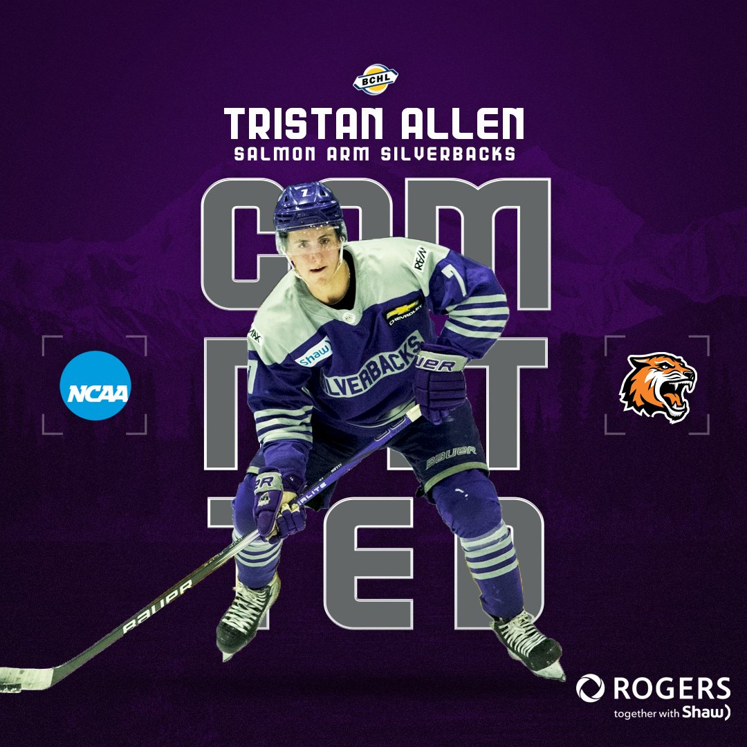 Congrats to Salmon Arm Silverbacks D Tristan Allen on his commitment to Rochester Institute of Technology!

#ModernHockey | <a href="/Rogers/">Rogers</a> 

📸 Pure Life Photography
