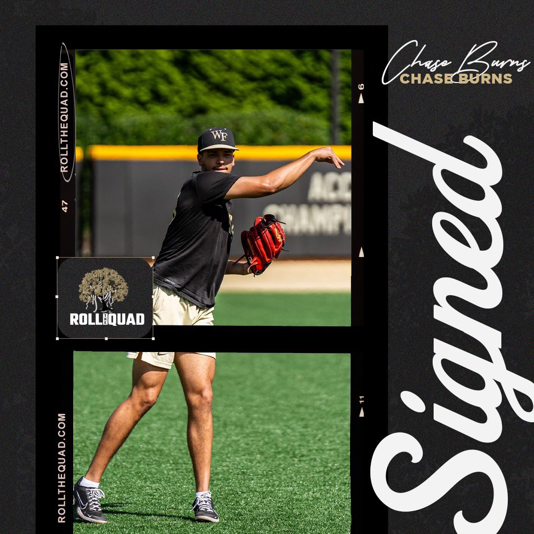 Chase Burns (@chaseburns20) on Twitter photo It's a whole new ballgame with <a href="/RollTheQuadNIL/">Roll The Quad NIL</a>. Excited to join forces as we represent Wake Forest athletics together! Visit RollTheQuad.com for more information. It's a whole new ballgame with <a href="/RollTheQuadNIL/">Roll The Quad NIL</a>. Excited to join forces as we represent Wake Forest athletics together! Visit RollTheQuad.com for more information.