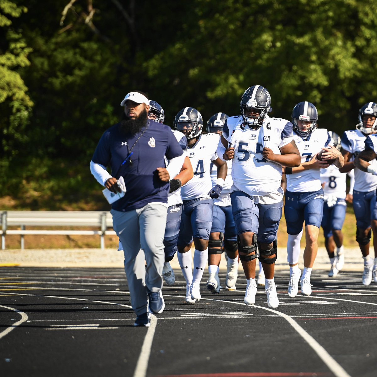Behind every 𝘁𝗼𝘂𝗰𝗵𝗱𝗼𝘄𝗻, 𝘁𝗮𝗰𝗸𝗹𝗲, and 𝘃𝗶𝗰𝘁𝗼𝗿𝘆, there's a coach who believes in us. Happy #NationalCoachesDay to our incredible mentors and leaders! 🐾 

#ILY | #GuardTheHill | #GoBigBlue