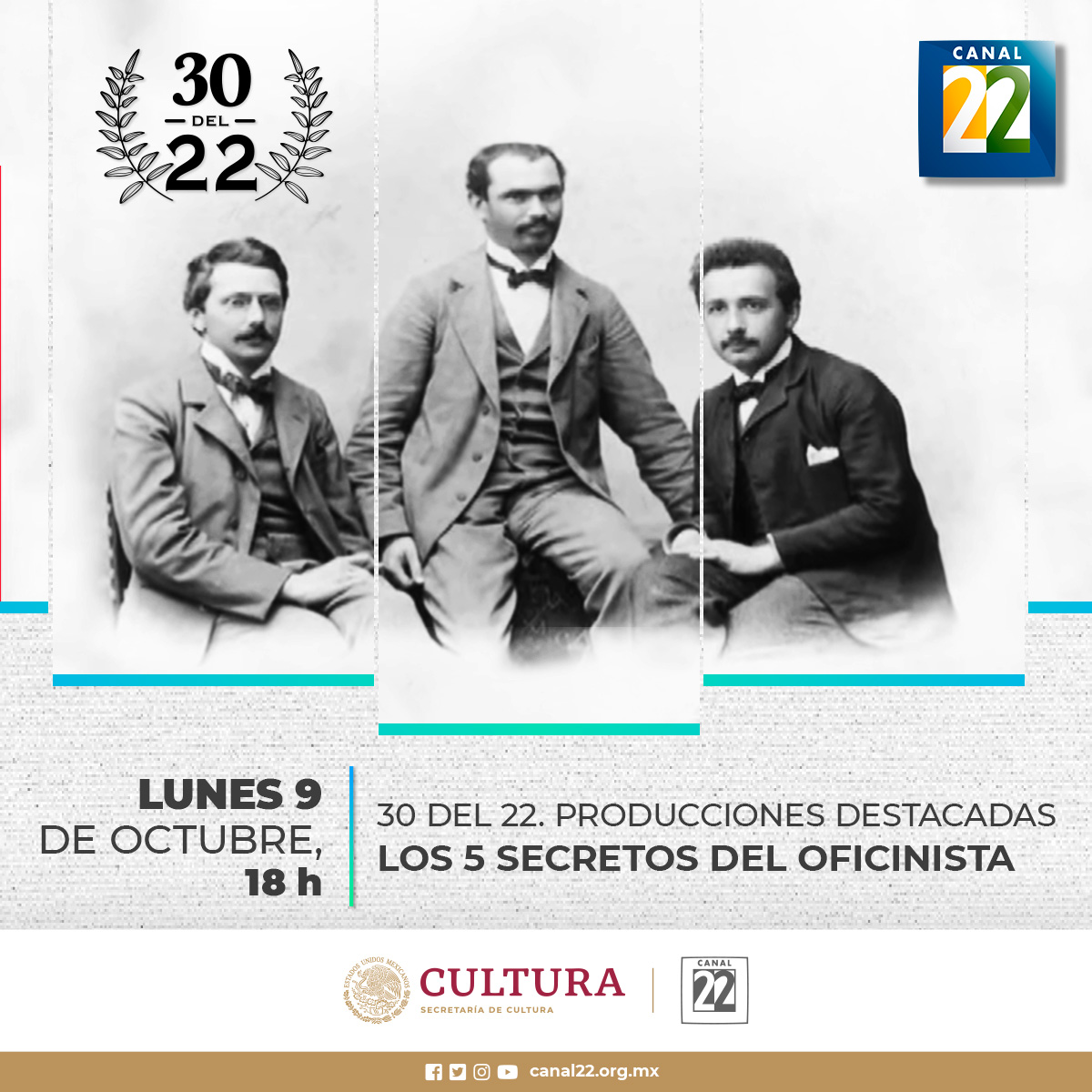 Canal22's tweet image. Disfruta de la programación del día de hoy:

🏆#ProduccionesDestacadas
🕟18:00 h
🎞#Marquesina
🕟19:00 h
🏳️‍⚧️#Transcultura
🕟 21:30 h
🎭 #EstoEsÓpera
🕟22:00 h