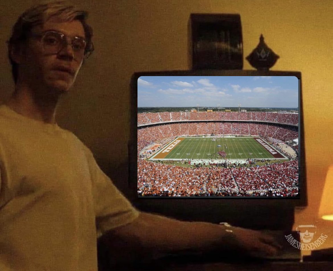 “We are gonna watch the best rivalry in college football, then you can leave.”
