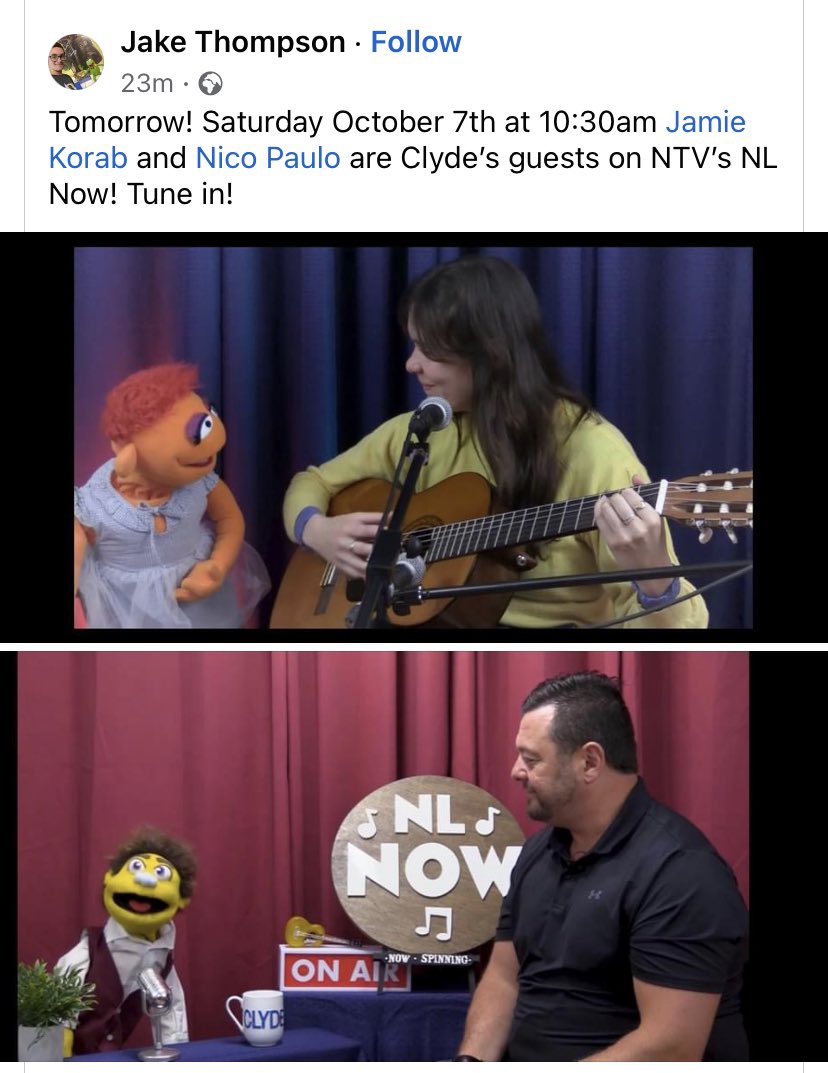 Check out NL Now Productions tomorrow on NTV. I had a great chat with Clyde!