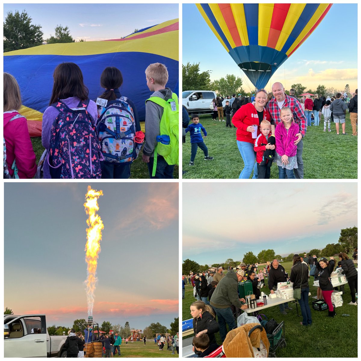 CGaillour's tweet photo. Such a gorgeous morning for Albuquerque Aloft!! Best time of the year!!  #OneGOK @ABQschools https://t.co/K004Ozf9tf
