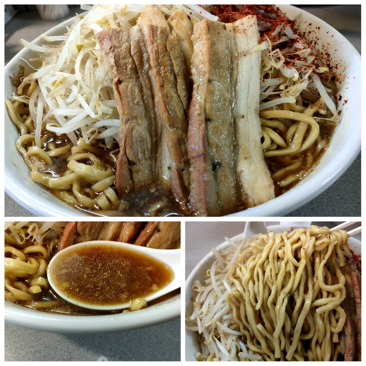 ジライヤ本店さん

朝ラー じろう系ラーメン 大盛り
ノーコール🤙

朝から元気だジライヤだ📣🎵
って量がバグっとる🤣
なんか花札みたいな粉の名前ね
いつもと香りが違ってうま💜
これからjobなので大蒜自粛
良いね朝からジライヤ⭕
ご馳走様でした😁