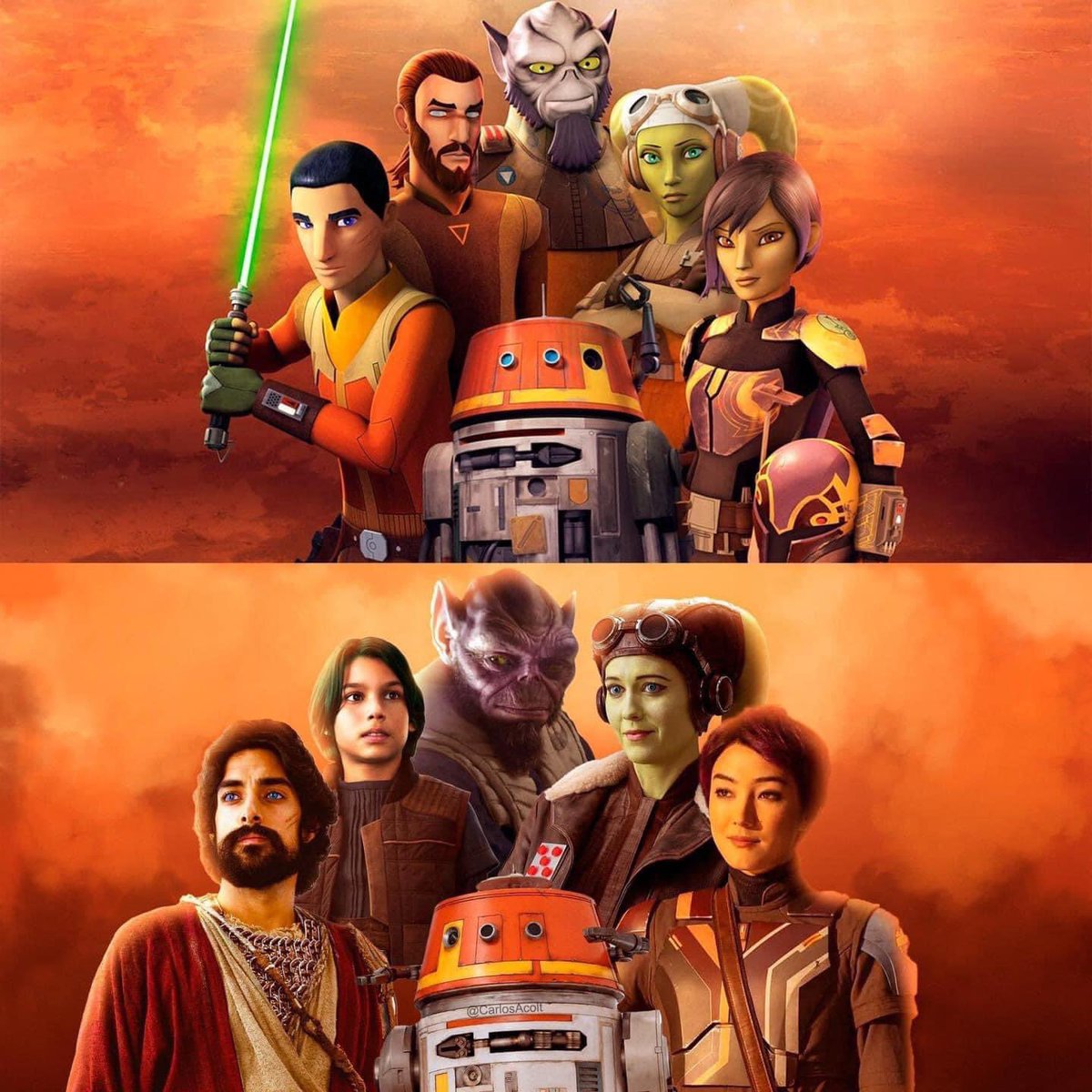 StarWarsinClass's tweet photo. Not sure who did this but it’s brilliant. 
#Ahsoka
#StarWarsRebels https://t.co/HxAZo3Ndk4