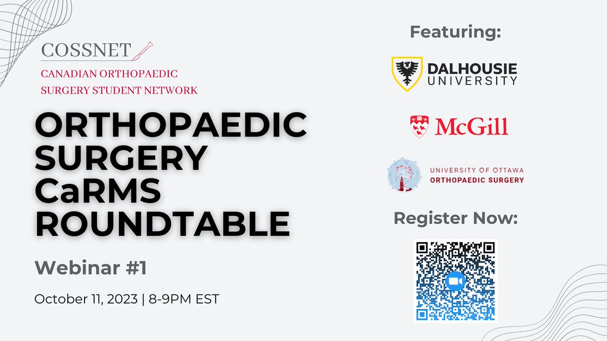 📢 Register today for our first CaRMS roundtable event taking place October 11th at 8 PM EST!

queensu.zoom.us/meeting/regist…
