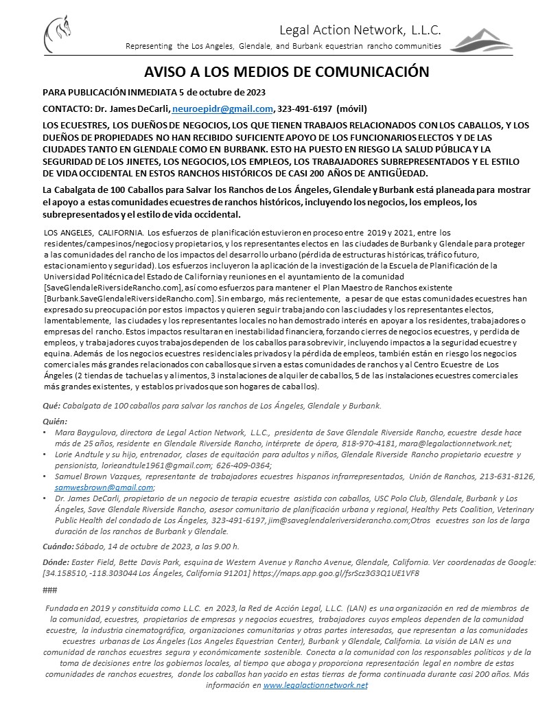 LegalActionNet's tweet image. #AvisoALosMediosDeComunicacion Salvar nuestros ranchos #LosAngeles #Glendale #Burbank  @NBCLatino @TELEMUNDO52 @MariaESalinas @USsafetyAlerts @SaveOurRancho @abc7sid @ComptonCowboys @ahvaquerxs
