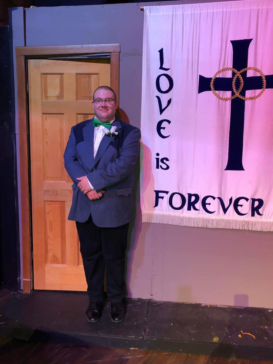 Bud Ringsdorf in “Ole and Lena’s Wedding” (2023). 😁🎭💒 #aaronjholt #theatre #oleandlenaswedding #stcroixartbarn