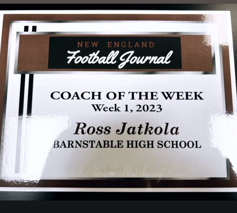 Congratulations to @CoachJatkola for being named coach of the week! Thank you for all you do for the program and our community!