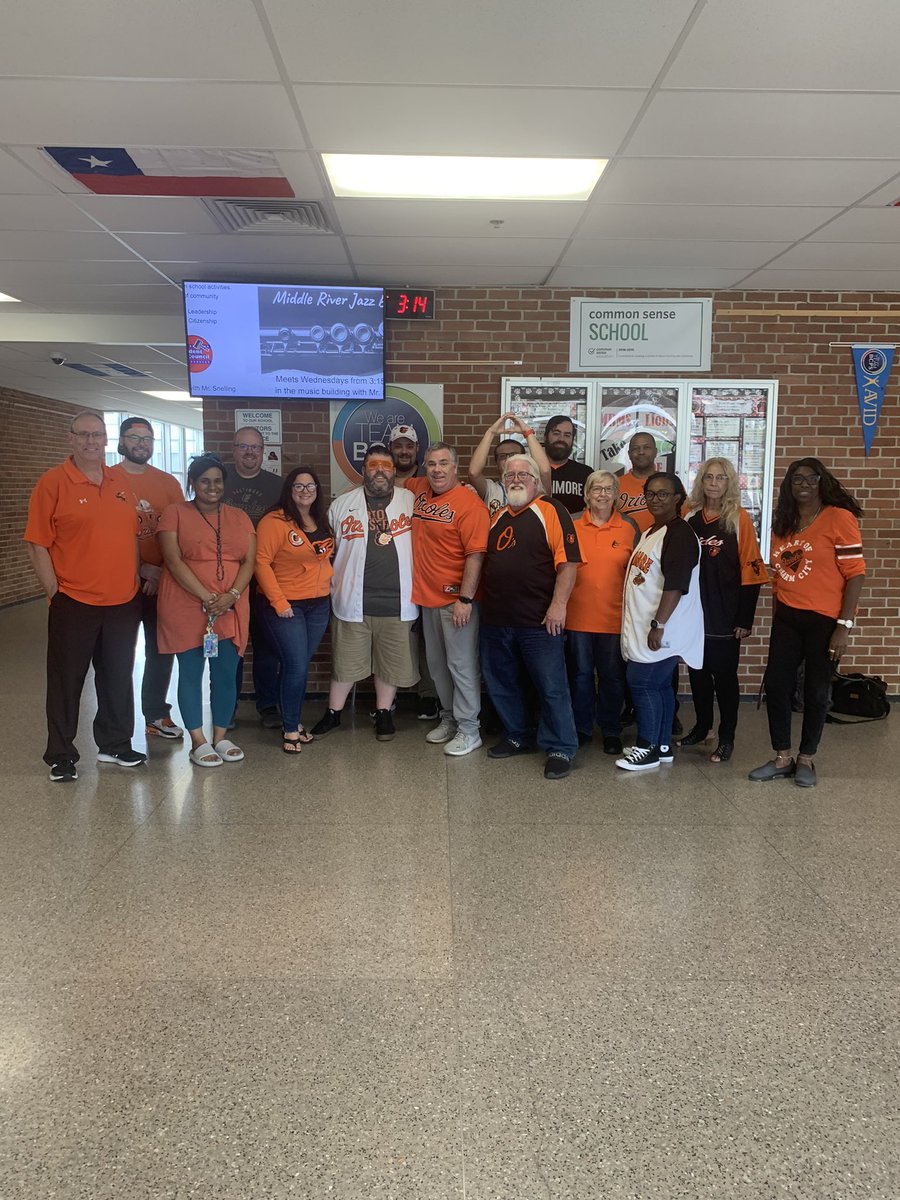 MRMS Red turned into Orioles Orange today! <a href="/MRMSlions/">Middle River Middle</a> <a href="/MRMSmagnet/">Middle River Middle Magnet Program</a>