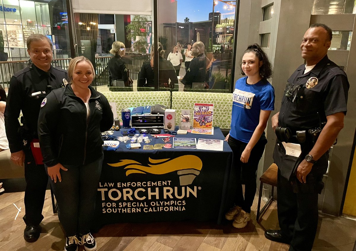 Tip-A-Cop event held at California Pizza Kitchen to raise funds for Special Olympics Southern California. Thank you to all who participated, including some special guests from the French Police force. 

Learn more: sosc.org/letr/tipacop/