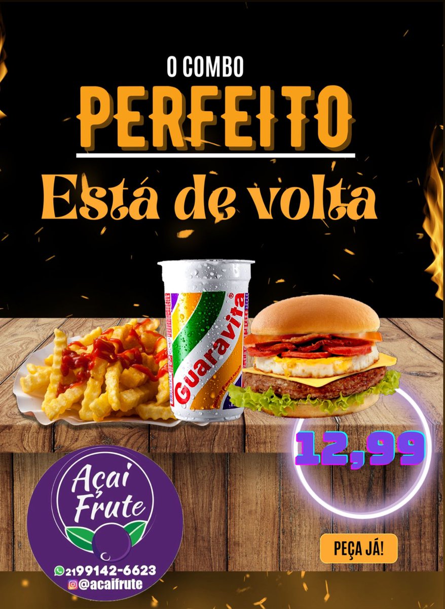 O melhor trio está de volta com aquele preço que cabe no seu bolso ! Xtudo batata e Guaravita apenas 12,99$ !!