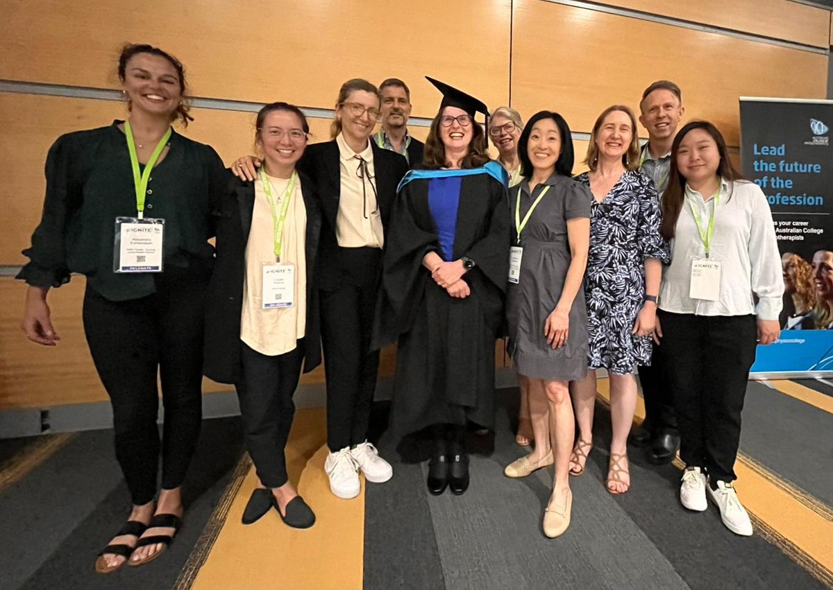 A privilege to celebrate <a href="/CathieSherr/">Prof Cathie Sherrington</a> recognition as a Fellow by Original Contribution by the Australian College of Physiotherapists with some of the team she leads at <a href="/msk_health/">Institute for Musculoskeletal Health</a>. Impactful work in #FallsPrevention #PhysicalActivity across the lifespan! <a href="/apaphysio/">Australian Physiotherapy Association</a> #IGNITE2023