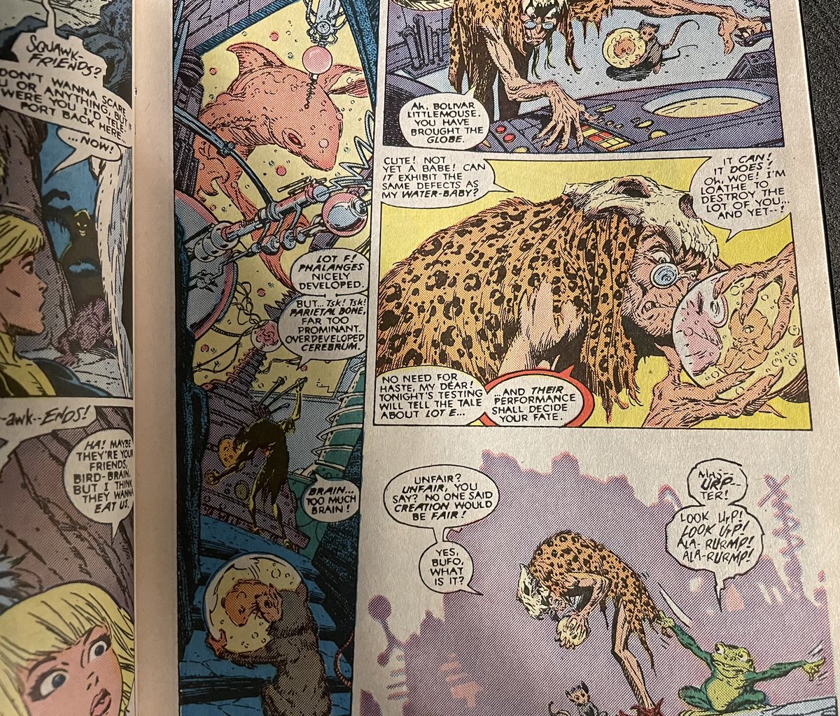 WolfmanRagu's tweet photo. Origins of their latest recruit Bird Brain leads to a loss of one of their own. Double for Ilyana as things take a turn for the worse in the #FallOfTheMutants story arc. Warlock takes a page out of Pet Cemetery and does the unthinkable #TheNewMutants 59-64 https://t.co/YlIP1KVHNb