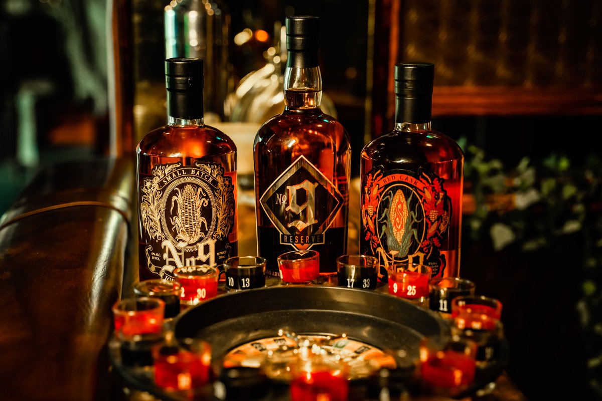 The No. 9 Collection. 👌 Which one do you have? Which one are you missing? -No. 9 Iowa Whiskey -Iowa Reserve -Red Cask Bottles available for delivery at slipknotwhiskey.com