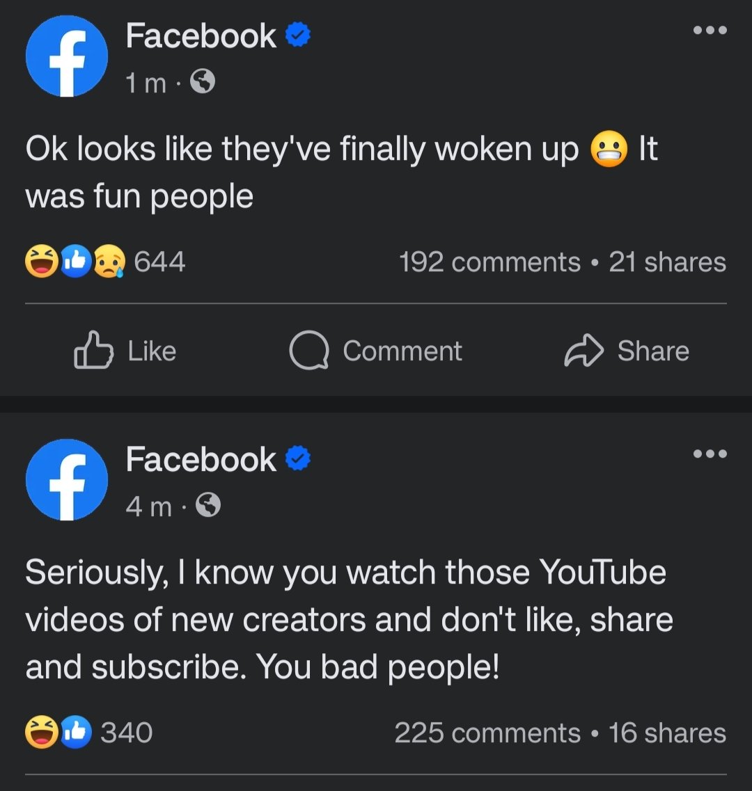 vissays_'s tweet photo. Where were you when someone accidentally took control of the @facebook account

#facebook #facebookhacked https://t.co/A4Pn0Y8xdI