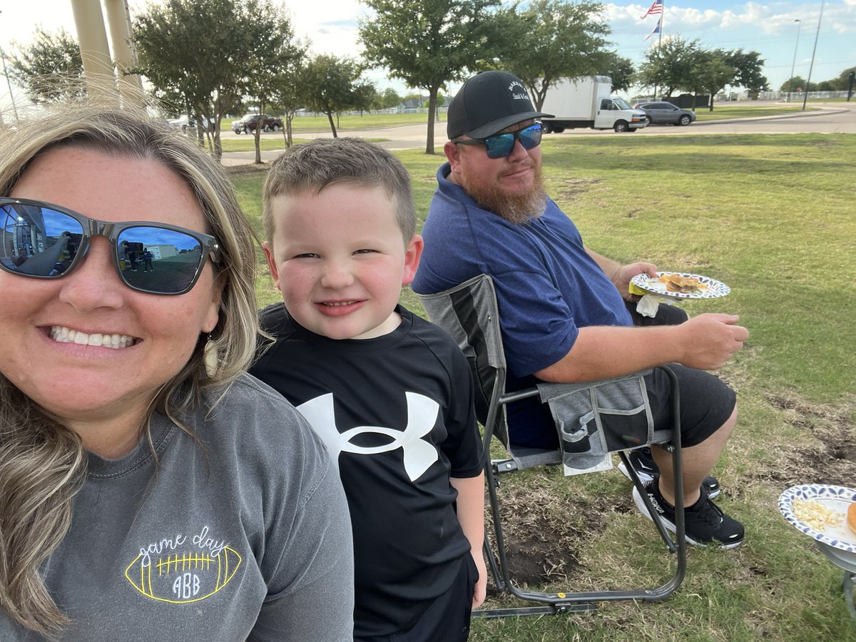 ABrockBaker's tweet image. staff and family cookout! Thanks @CrandallHS ☠️