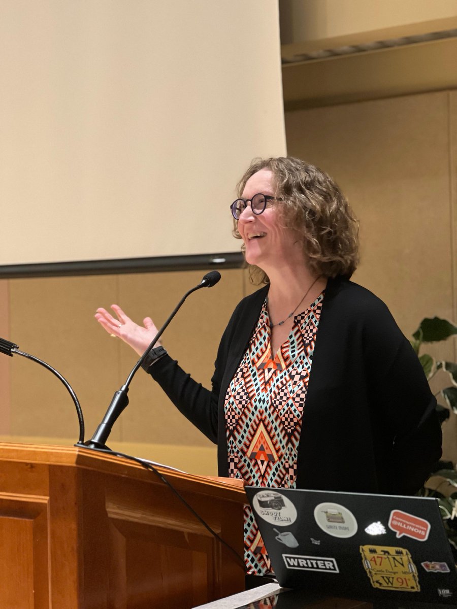 ivlaorg's tweet photo. Our Keynote speaker Cara Finnegan discusses her work with Reading the Pictures, highlighting its impact on visual politics and ethics. She explores public engagement in visual analysis. #VisualLiteracy #ReadingThePictures #IVLA23 @ReadingThePix https://t.co/2TbyNvstdN