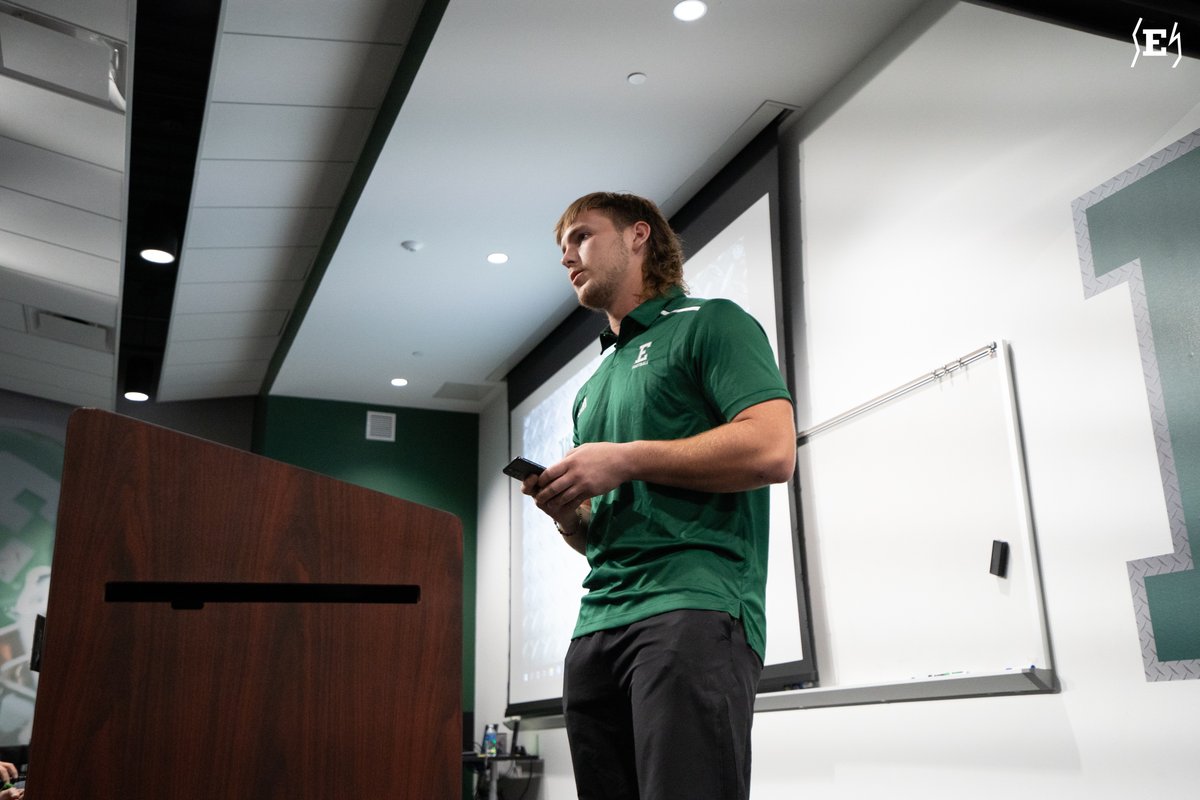 EMUFB's tweet photo. Tonight's Senior Share: LB Luke Cameron
"Eastern Michigan Football is a lot of things, but what stands out the most to me is the people..."
#ETOUGH ⛓️ #TheStandard https://t.co/AQWpzoBKuD
