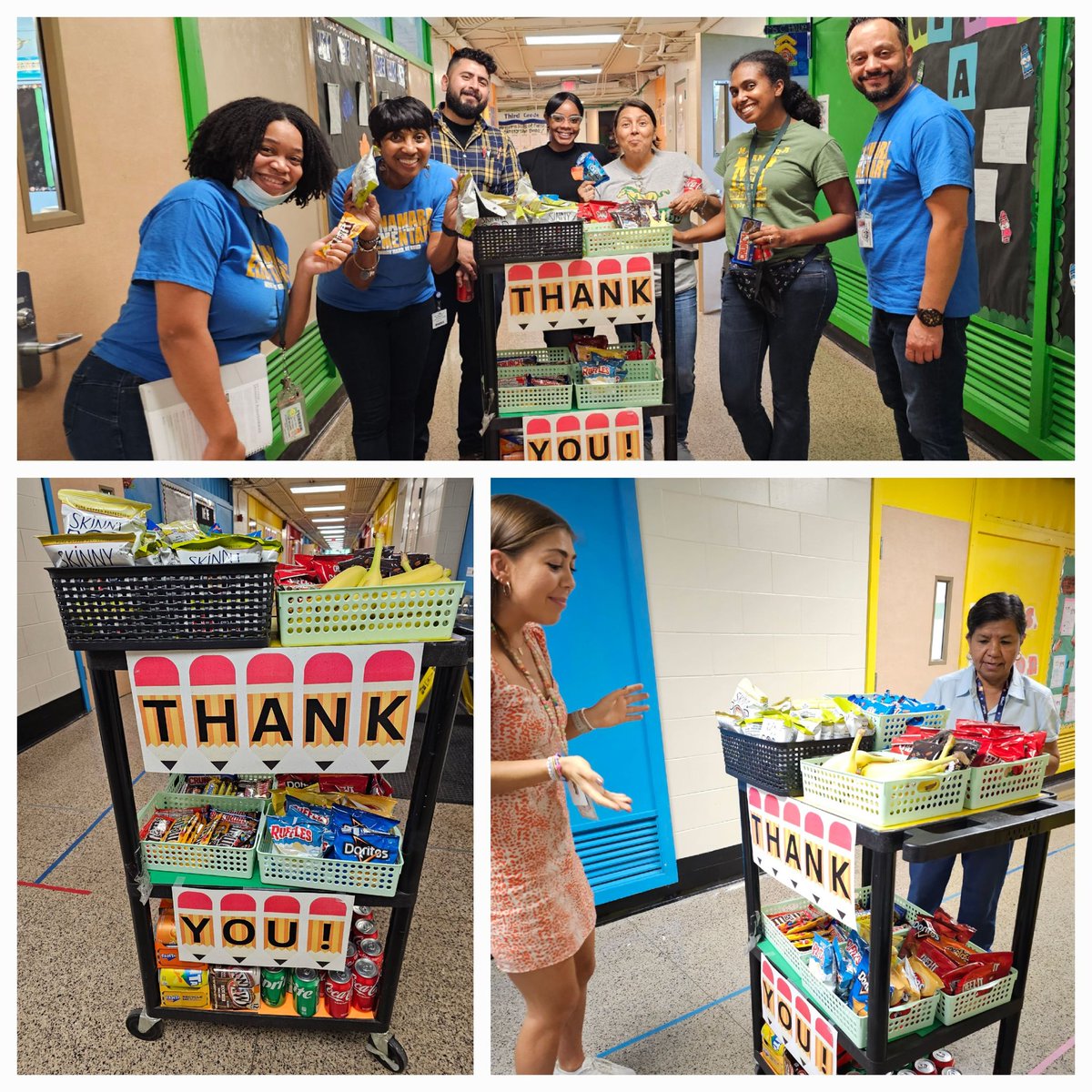 ZSinson's tweet photo. Had to end the week with a little afternoon snack 🍫 for our teachers and staff to thank them for the incredible work they do EVERY DAY! 👏 https://t.co/JwGdMqN43B