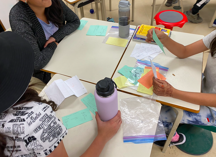 BPSHawks6's tweet photo. Students studying together in groups using cards and making a game out of answering questions about trees and forests. #BPSHawks6 #BPSHawksLearn #WeAreCBE https://t.co/flM6j19VPc