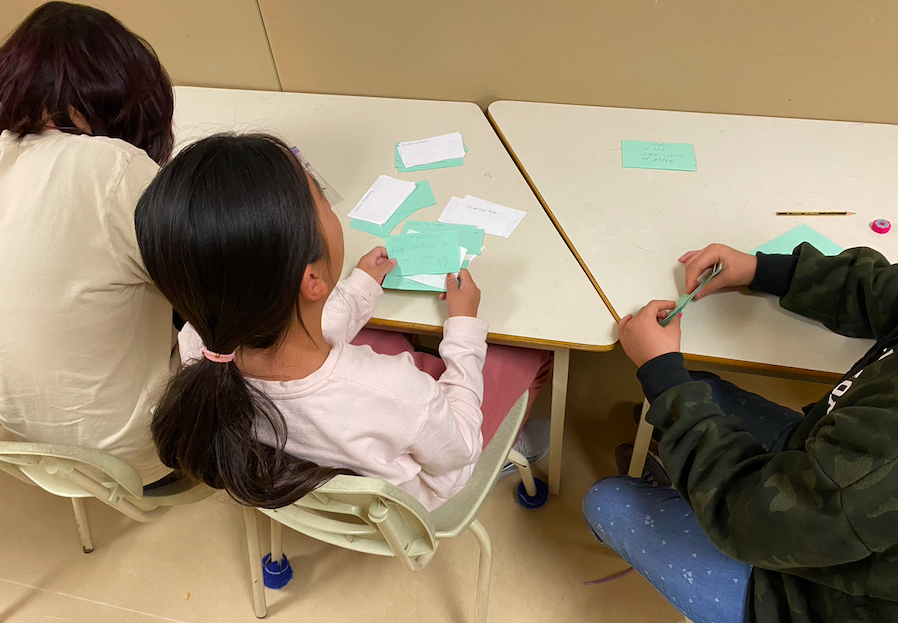 BPSHawks6's tweet photo. Students studying together in groups using cards and making a game out of answering questions about trees and forests. #BPSHawks6 #BPSHawksLearn #WeAreCBE https://t.co/flM6j19VPc