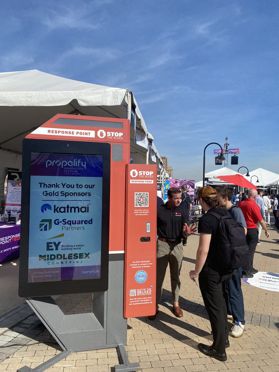 Yesterday @propelify was another huge success teaching people about STOP THE BLEED® & showing off the new STOP THE BLEED® Response Point Station. Thank you to everyone who stopped by our booth & to the organizations we connected with #letspropel #jerseystrong