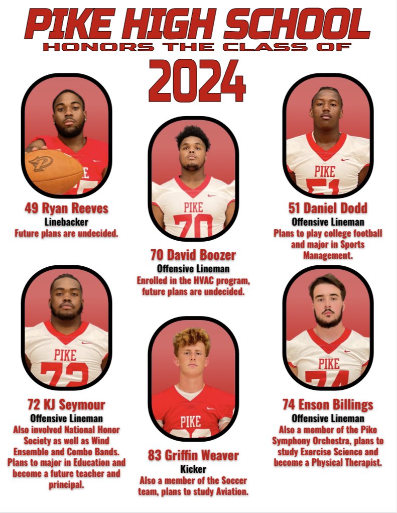 PikeHSAthletics's tweet photo. We’re celebrating our Seniors tonight! #PikeRedDevilsRise https://t.co/4tiUxAIdQF