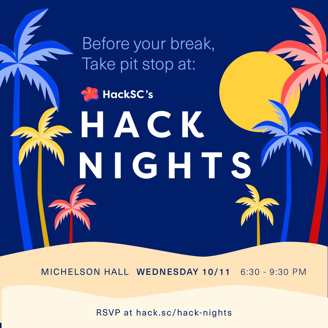 hackscofficial's tweet photo. Seeking a place to unwind after midterms?
Join us at our upcoming Hack Night and be inspired by 222, a YC-backed startup revolutionizing meaningful in-person interactions 💡
Don't let our second Hack Nights event slip by! RSVP now at https://t.co/RJe273Vof6 by Oct 11. https://t.co/wHUv16kNDp