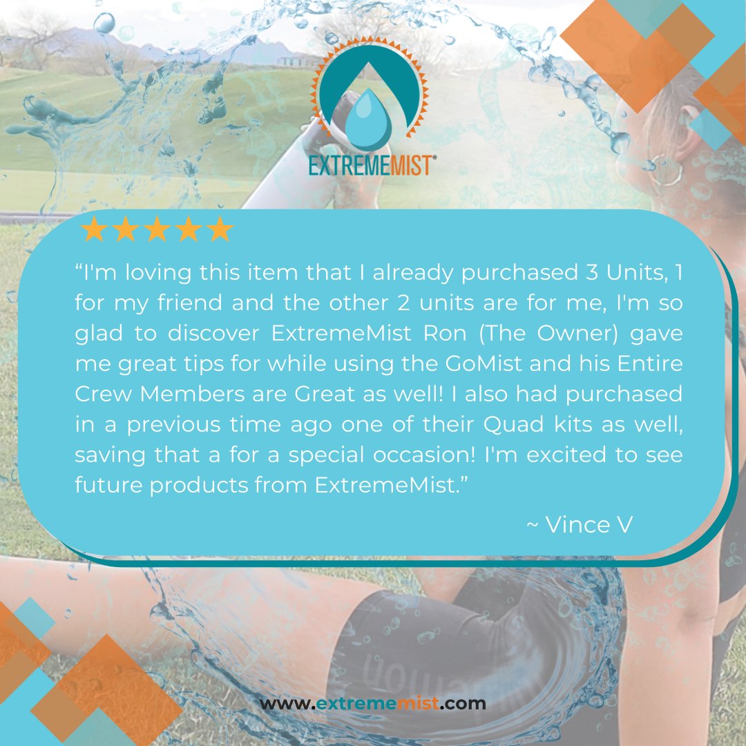ExtremeMistPCS's tweet image. Thank you for the love and support! We're thrilled you're enjoying your ExtremeMist products and the tips from Ron and our crew. Can't wait for more exciting products in the future!
#GoMist #ExtremeMist #customerreview #happybuyer #productfeedback