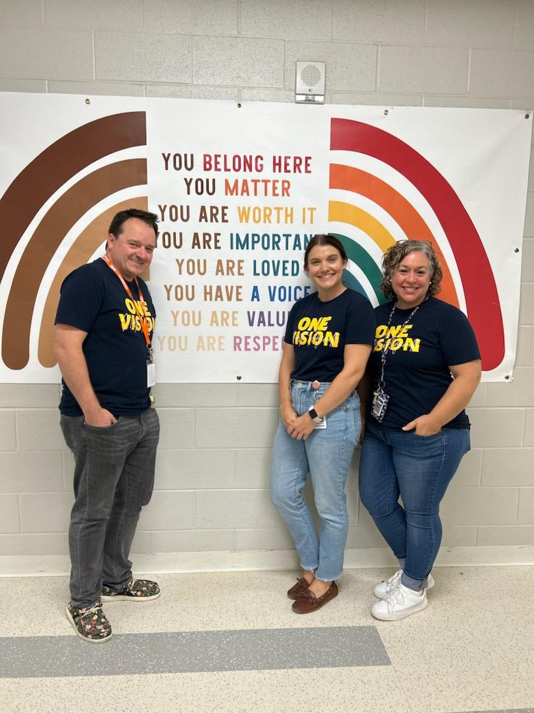 Ms. T and I love twinning 👯‍♀️ but we love being triplets with @MrAndrewsNRCS even more!🤸‍♀️🤸‍♀️🤸🏻 Sure do love our @NRAC3_8 counseling team! 💙💛💪 #SpiritWeek #Homecoming2023 @NRCSRangers