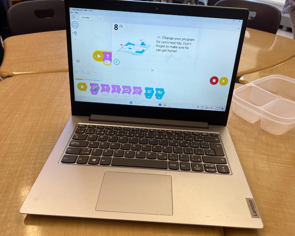 CreeCoder's tweet image. 💻 My kids built this LEGO vehicle during their coding club this week 😊

The vehicle is controlled by a laptop using “SPIKE” which is a drag-and-drop coding language based on Scratch. 

Next month they’ll be learning @scratch to build interactive stories and games.