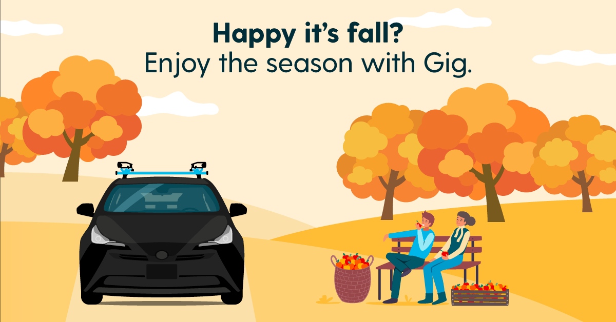 There's just something about a fall day that hits all the right notes. Bask in the cozy season with Gig and a day outside in the SF Bay Area or Seattle, with a pumpkin spice latte in hand of course! 

Find fall fun 🎃🌽🍎 — gigcarshare.com/blog/2023-fall…