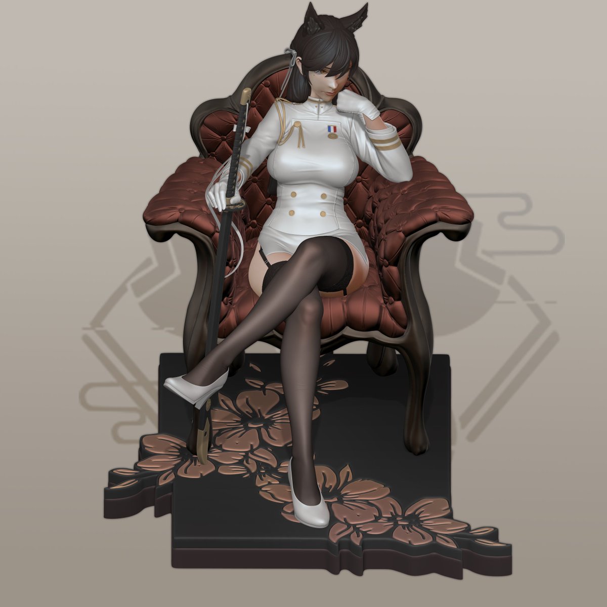 Atago - AzurLane
~@azurlane_staff @AzurLane_EN 
~Reference: @azazel1944

#3D #3Dprinting #3DCG #anime #figurine #AzurLane https://t.co/Em4KYJuxCO