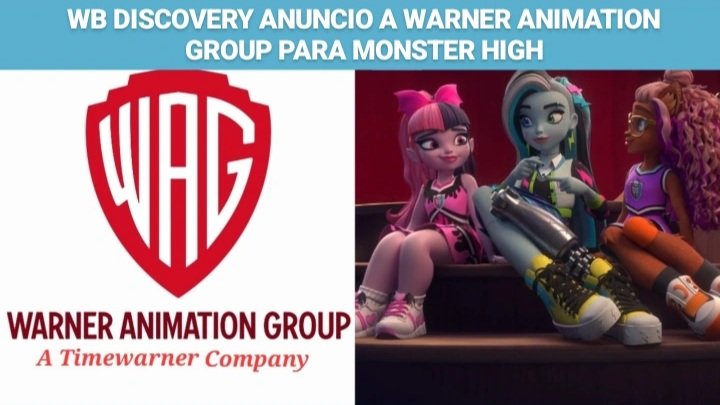 @WBD anuncio a Warner Animation Group una película animada de Monster High.

Gracias a @grizord92 por el momento dato

#MonsterHigh #WAG #WarnerAnimationGroup #MonsterHighMovie #MonsterHighPelícula #MonsterHighPelicula #WarnerBrosPictures