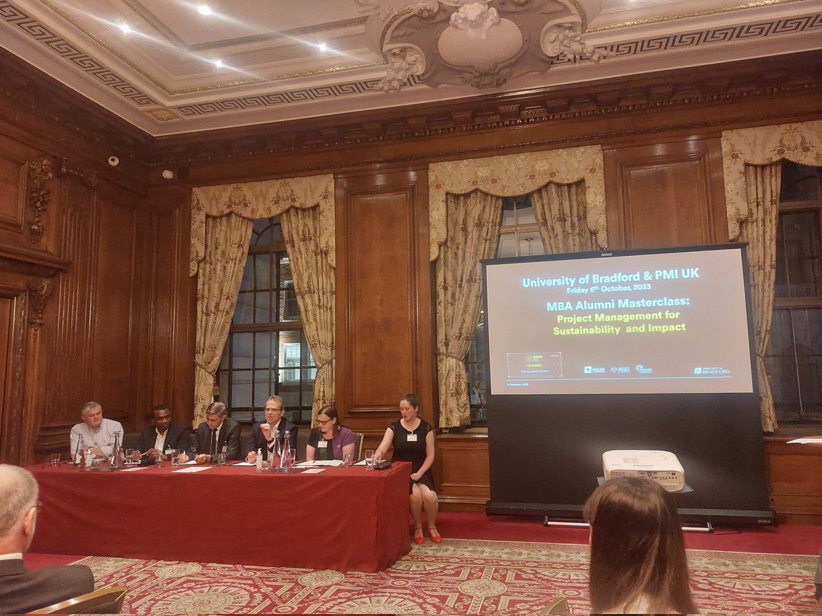 vweerakk's tweet photo. A great evening at the Institute of Civil Engineers in London today with our @BradManagement MBA alumni, class of 2020 &amp; 21. Thank you to @PMI UK for conducting an expert panel on 'Project Management for Sustainability and Impact' and all our Alumni for attending @UniofBradford https://t.co/w3m5IogWzN
