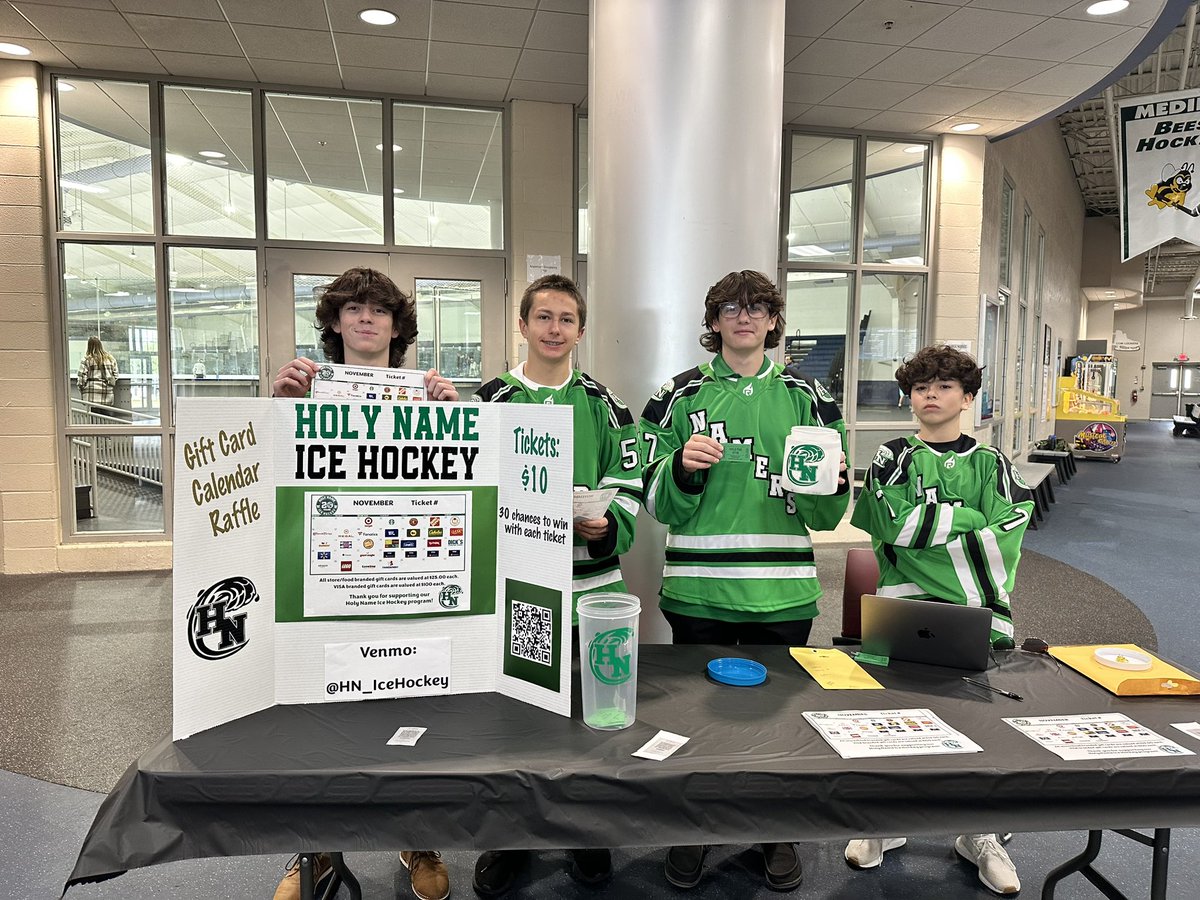 The boys are working hard! Show them some support. Head over to our website and buy a calendar today.

$10/ticket gets your 30 chances to win

holynameicehockey.com/events/fundrai…