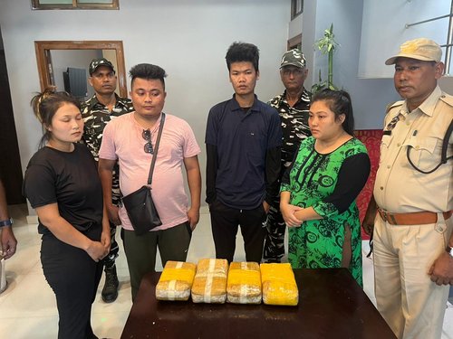 Wow! Meitei Chanus (India Team) wins Sepak Takraw Bronze medal in Asian Games 2023.
This is what Meitei nupi (women) are! They are our pride. 
While, right side 4 kuki arrested by Assam police for drug smuggling.  This is what Kuki woman is famous for, drug smugglers.